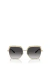 Michael Kors Womens Gold Mk1141 Greenpoint Square-frame Metal Sunglasses In Light Gold