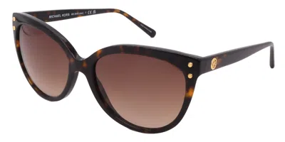 Michael Kors Sunglasses Mk2045-300613-55-16-140 Non-polarized In Brown
