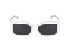 Michael Kors Corfu Rectangle-frame Sunglasses In White