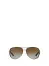 Michael Kors Aviator Shaped Sunglasses In Gold