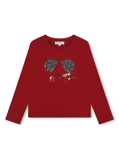 Michael Kors Kids' Sunglasses-print Cotton T-shirt In Red