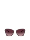Michael Kors Mk1067b 55 Corsica Square-frame Metal Sunglasses In Rose Gold/cordovan