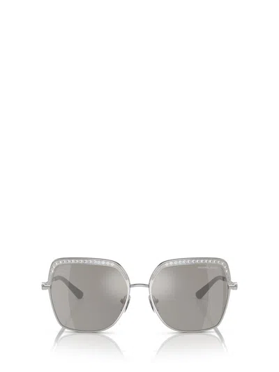 Michael Kors Crystal-embellished Oversize-frame Sunglasses In Silver