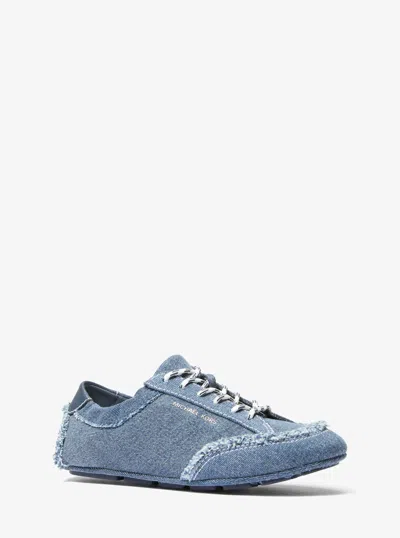 Michael Kors Susie Denim Trainer In Blue