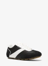 Michael Kors Susie Mixed-media Sneaker In Black