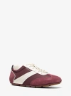 Michael Kors Susie Mixed-media Sneaker In Red