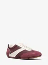 Michael Kors Susie Mixed-media Sneaker In Red