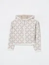 Michael Kors Zip-up Patterned Hoodie In Brown