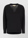 Michael Kors Sweater Wool Decorative Buttons In Black