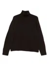 Michael Kors High-neck Wool Sweater In Brown