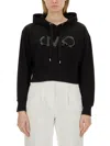 Michael Kors Logo Hooded Cropped Sweatshirt