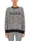 Michael Kors Sweatshirt With Logo Print In White