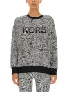 Michael Kors Sweatshirt With Logo Print In White