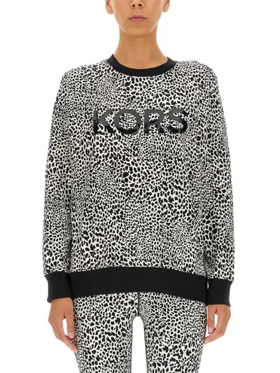 MICHAEL KORS MICHAEL KORS SWEATSHIRT WITH LOGO PRINT