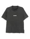 Michael Kors Embellished-logo Cotton T-shirt In Black