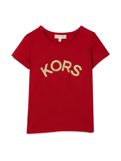 Michael Kors Kids' T-shirt Logo In Red