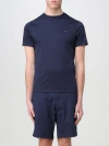 Michael Kors Logo Embroidered Crewneck T-shirt In Blue