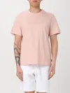 Michael Kors Logo Embossed Cotton T-shirt In Pink