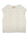 Michael Kors Eyelet-detail Cotton T-shirt In White