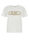 Michael Kors Cotton Crew Neck T-shirt Stretch In White