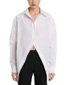 Michael Kors Taffeta Portrait Shirt In Optic White