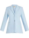Michael Kors Tailored Single-breasted Blazer In Blue