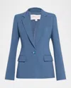Michael Kors Tailored Single-button Blazer In Blue