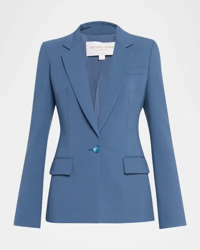 Michael Kors Tailored Single-button Blazer In Blue