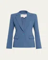 Michael Kors Tailored Single-button Blazer In Blue