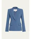 Michael Kors Tailored Single-button Blazer In Steel