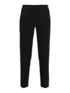 Michael Kors Tailored Straight-leg Trousers With Structured Waistband In Black