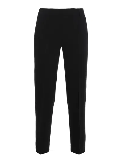 Michael Kors Tailored Straight-leg Trousers With Structured Waistband In Black