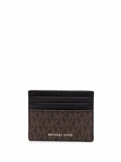 Michael Kors Tall Card Case In Brown