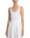 Michael Kors Cashmere-blend Bodysuit In Optic White