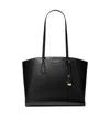 Michael Kors Taryn Large Leather Tote Bag In Black