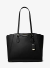 Michael Kors Taryn Large Leather Tote Bag In Black