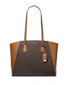 Michael Kors Taryn Large Tote Bag In Brown/acorn