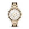 Michael Kors Taryn Mk6550 Women's Gold-tone Quartz 40mm Watch In Gold
