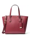 Michael Kors Taryn Small Convertible Crossbody Tote In Deep Red