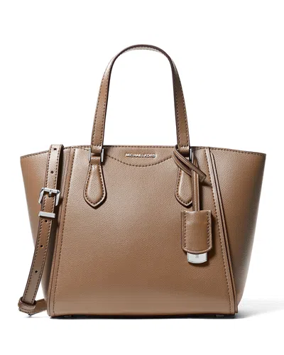 Michael Kors Taryn Small Convertible Crossbody Tote In Driftwood