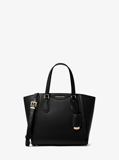 Michael Kors Taryn Small Leather Convertible Crossbody Bag In Black
