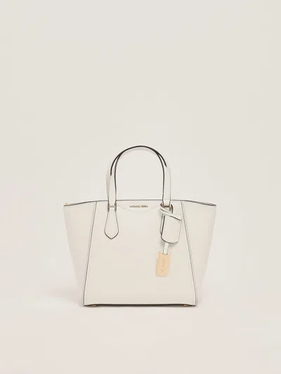 Michael Kors Taryn Tote In Bianco Ottico