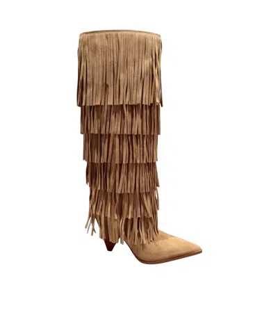 Michael Kors Tassel Boots In Brown
