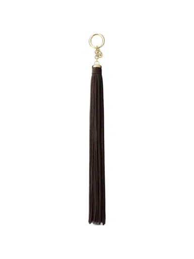 Michael Kors Tassel-detail Leather Bag Charm In Brown