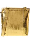 Michael Kors Collection Tate Small Python-embossed Leather Crossbody Tote In Gold