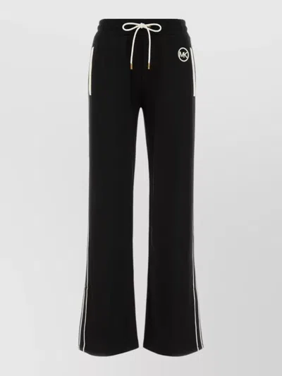 Michael Kors Tech Fabric Joggers Comfortable Fit Wide Leg In Black