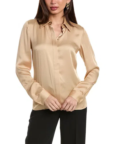 Michael Kors Hansen Satin Shirt In White