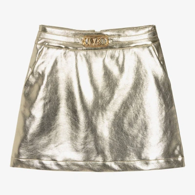 Michael Kors Teen Girls Gold Faux Leather Skirt