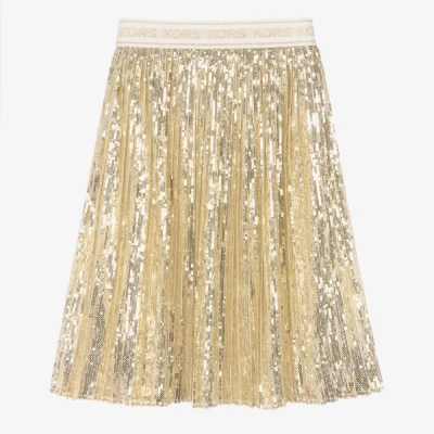 Michael Kors Teen Girls Gold Sequin Skirt