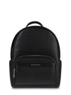 Michael Kors Textured Black Backpack With Rounded Silhouette In Black
